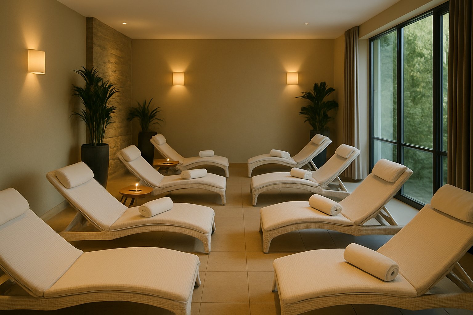 Hotel spa relaxation room